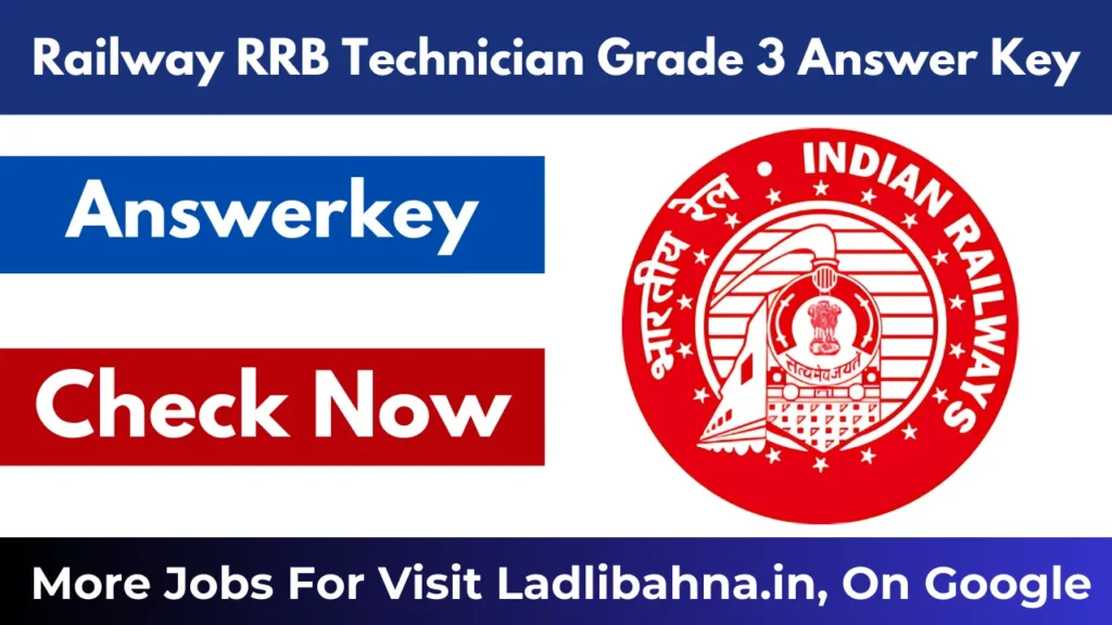 Railway RRB Technician Grade 3 Answer Key