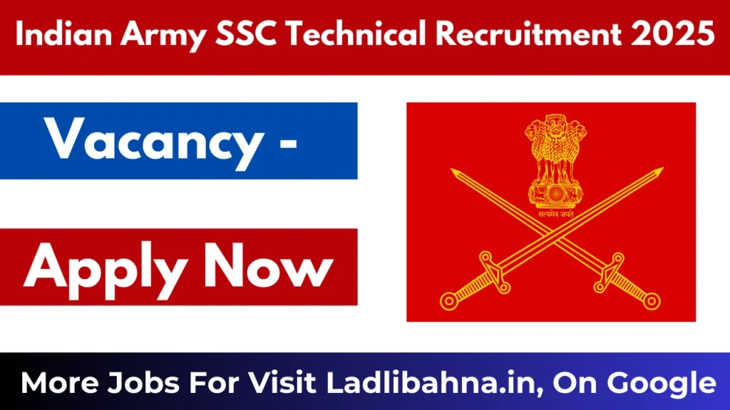 Indian Army SSC Technical Recruitment 2025