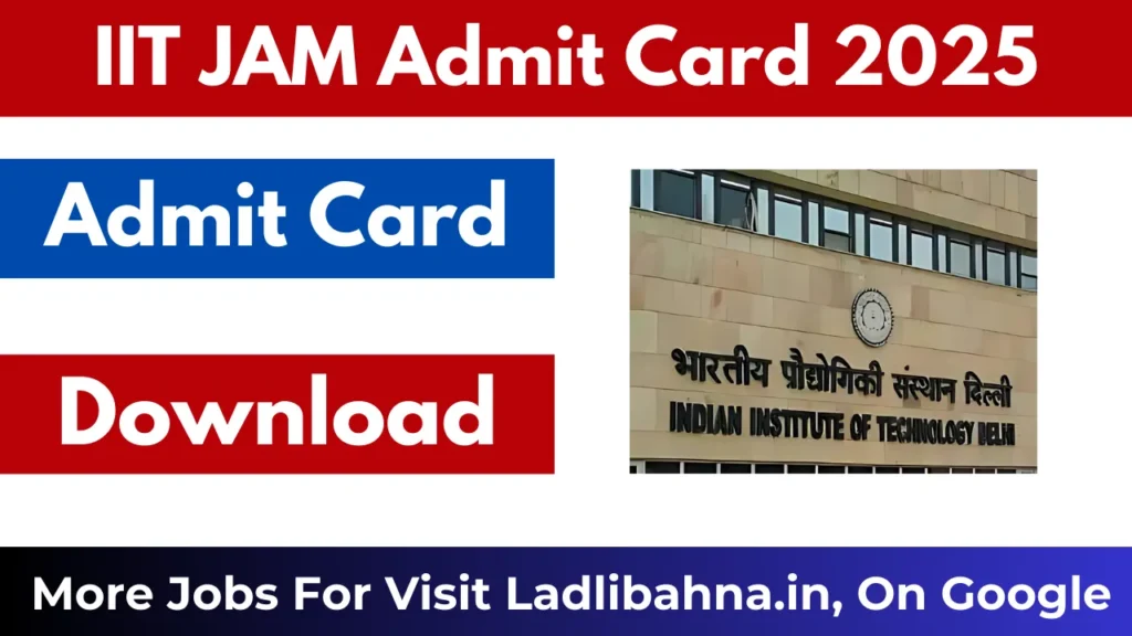 IIT JAM Admit Card 2025 Download