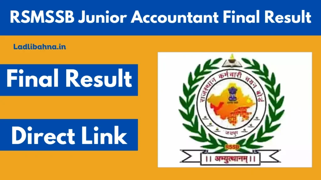 RSMSSB Junior Accountant Final Result