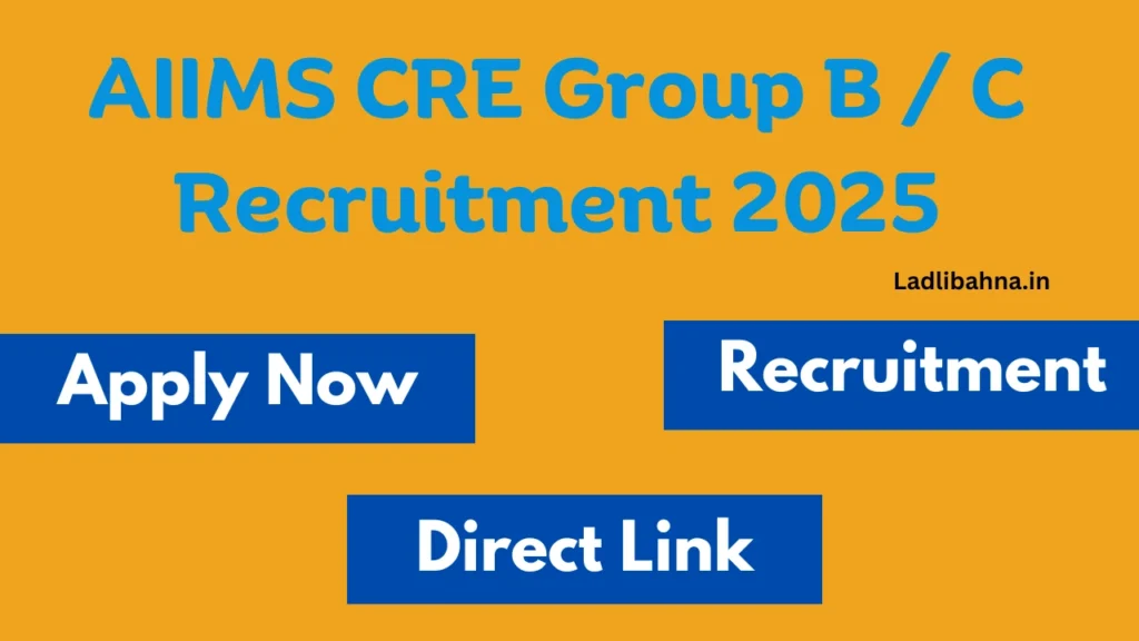 AIIMS CRE Group B / C Recruitment 2025