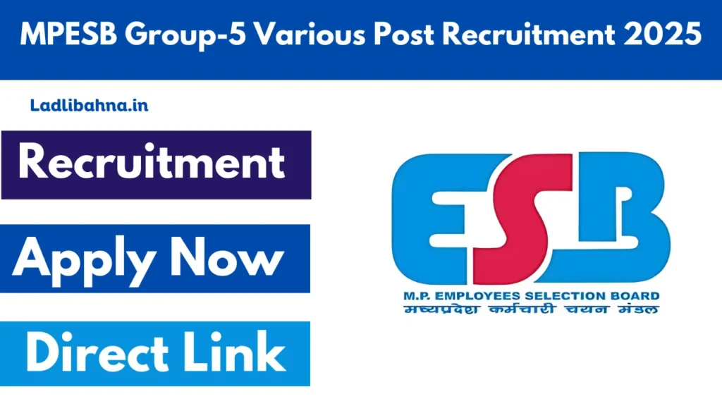 MPESB Group-5 Various Post Recruitment 2025