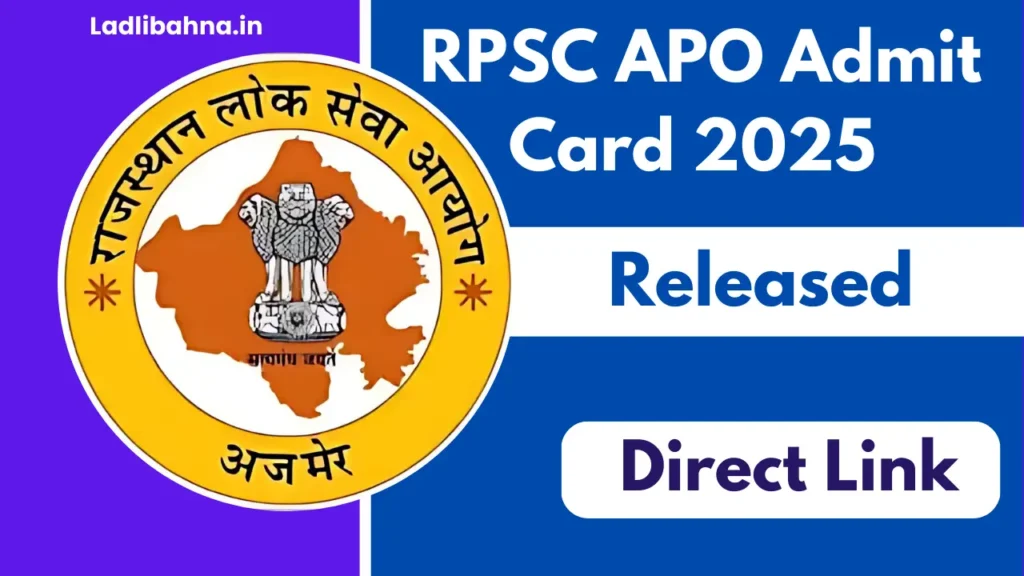 RPSC APO Admit Card 2025 Released